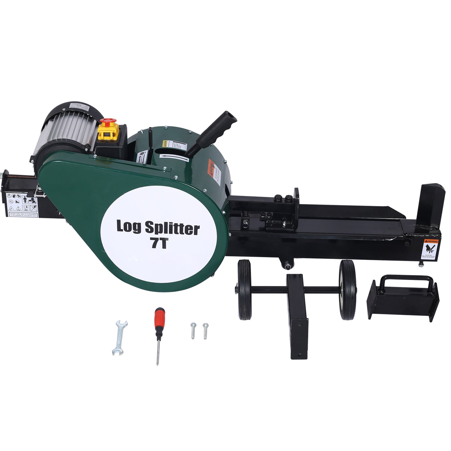 Double Flywheel Electric Log Splitter Log Splitter Electric Portable 7 Ton hotizontal 2HP 16A,electric firewood splitting machine