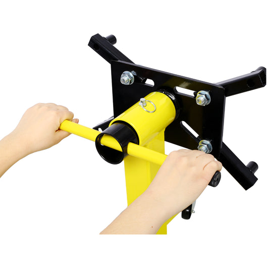 Engine Stand 1250 LBS Capacity360 Degree Adjustable Mounting Head Easy Assembly Disassembly 4 Ball-Bearing Swivel Caster Wheels Heavy-Duty Square Steel Frame