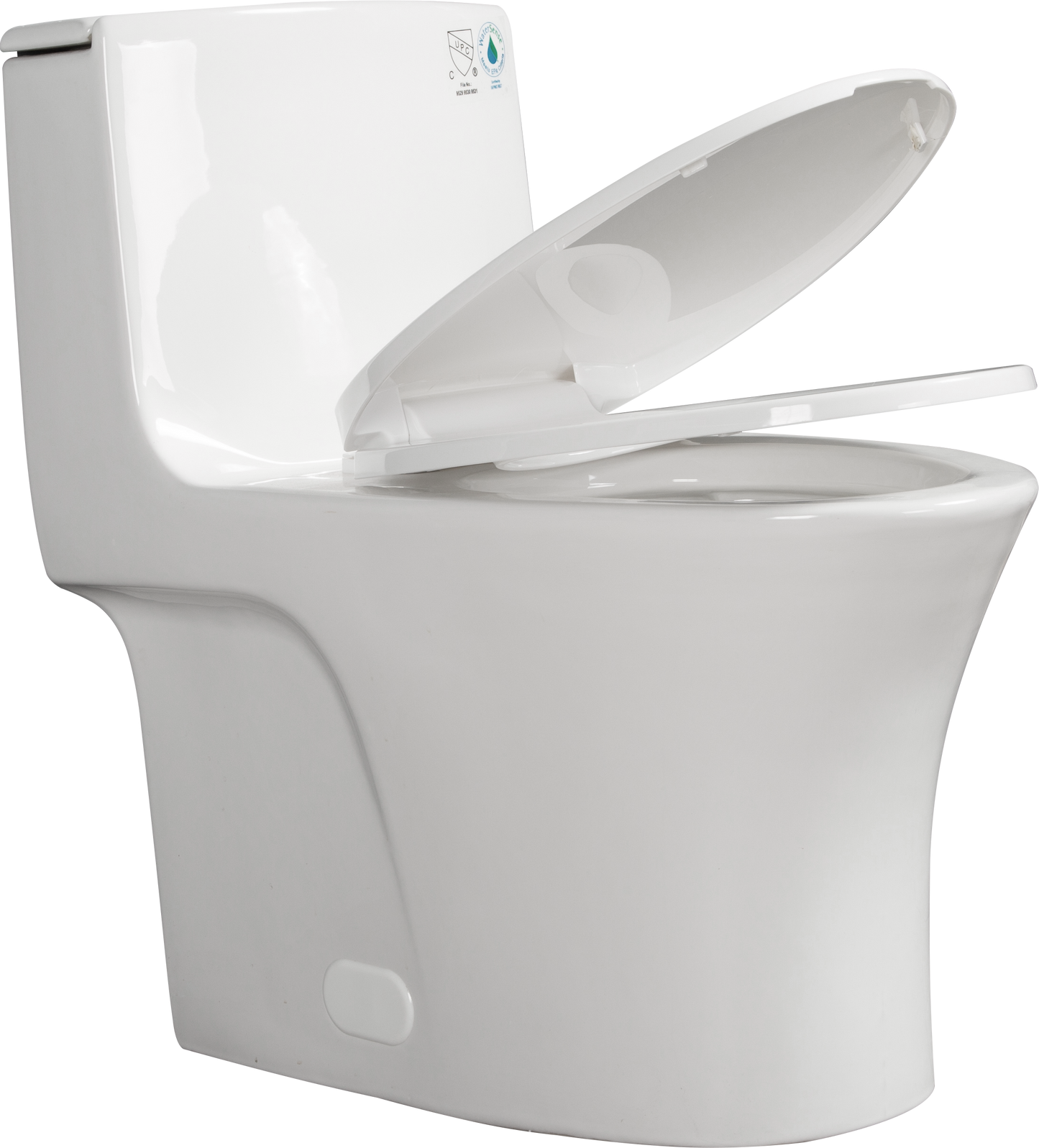 1.1/1.60 GPF Dual-Flush One Piece Toilet, Water-Saving Elongated Comfort Height Floor Mounted, Soft Closing Seat, 1000 Gram Map Flushing Score Toilet, Glossy White 23T02-GW