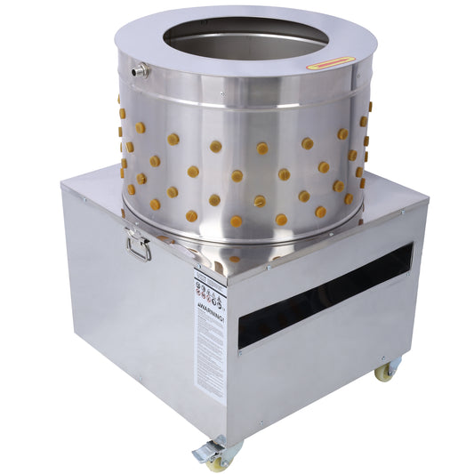Chicken Poultry Plucker 2200W 240R/min Turkey Chicken Poultry Plucking Machine 23.5Inch Barrel Diameter Stainless Steel Feather Plucking Machine
