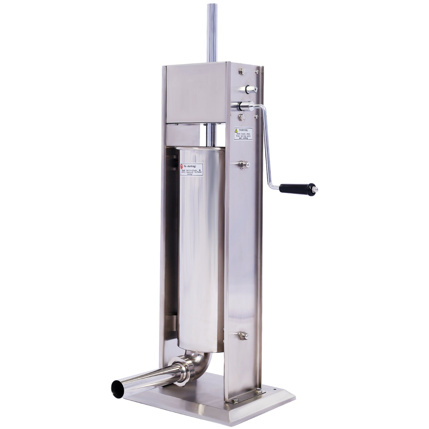 Stainless Steel Commercial Sausage Stuffer,Dual Speed Vertical Sausage Maker 11LB/5L, Meat Filler with 4 Stuffing