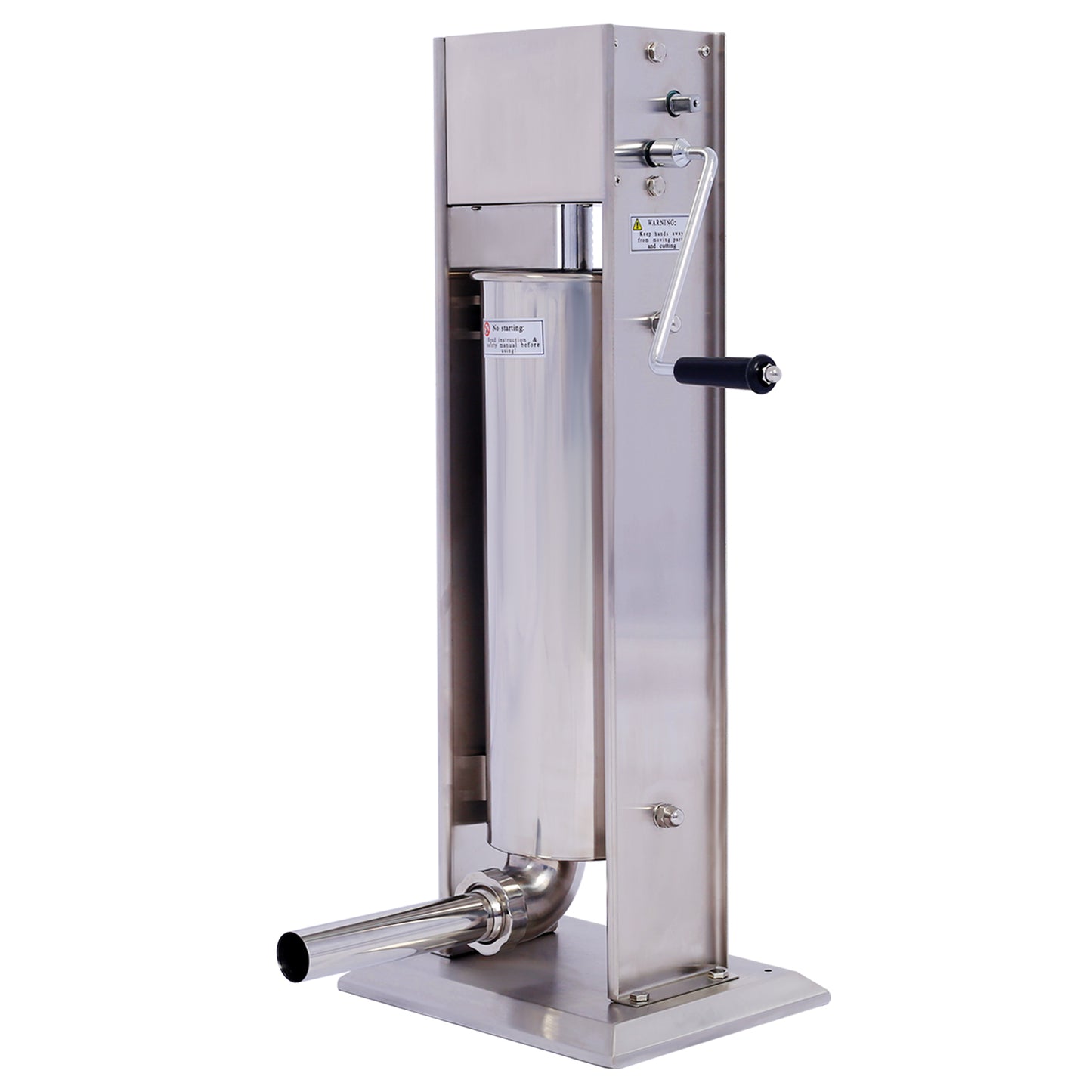 Stainless Steel Commercial Sausage Stuffer,Dual Speed Vertical Sausage Maker 11LB/5L, Meat Filler with 4 Stuffing