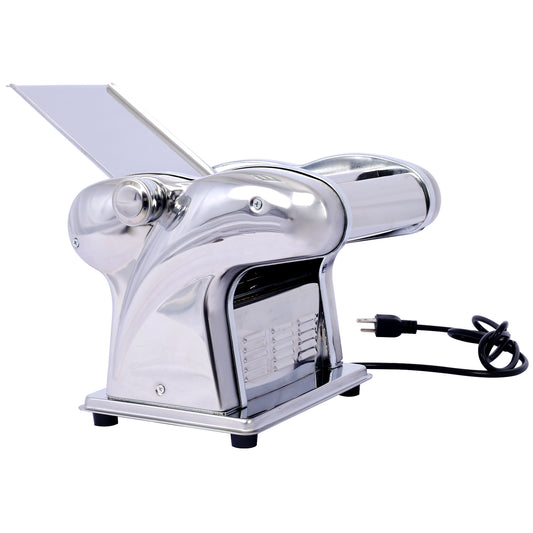Electric Pasta Maker Noodle Maker Pasta Making Machine Dough Roller Cutter Thickness Adjustable Stainless Steel US 110V 135w 3 Blades Type 2.5mm Round+4mm Flat+9mm Wide Noodle