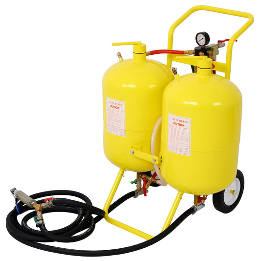 Dual Tank Abrasive Soda Blaster (2) 10 Gallon Tanks 100 lb. Abrasive
