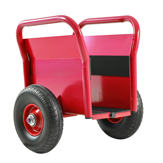 Heavy Duty Panel Dolly, Slab Dolly, Two Nice Handles, 10" Solid Rubber Tires, Super Weight 1000 LBS, All-Terrain Movement for Heavy Drywall Sheet & Door Material (Red)