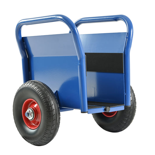 Heavy Duty Panel Dolly, Slab Dolly, Two Nice Handles, 10" Solid Rubber Tires, Super Weight 1000 LBS, All-Terrain Movement for Heavy Drywall Sheet & Door Material (Blue)