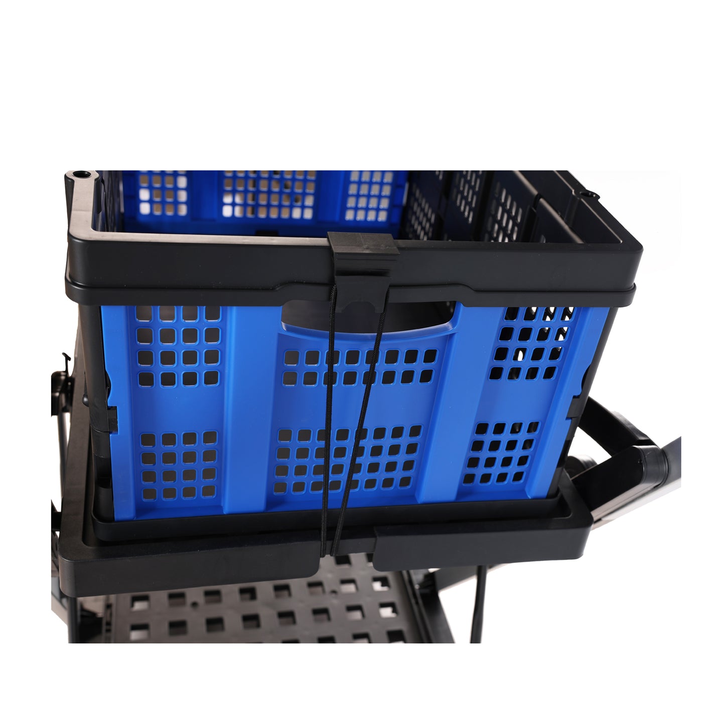 Folding service cart with wheels double-decker, shopping, library, office warehouse moving carts