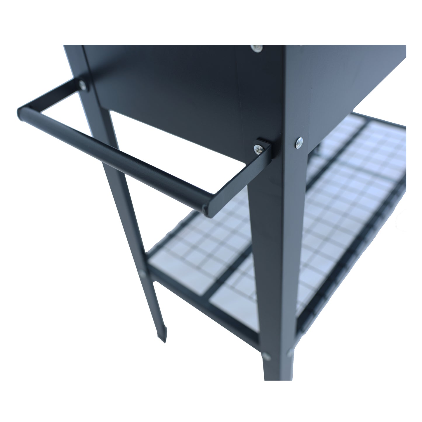 Mobile Metal Raised Garden Bed Cart with Legs, Elevated Tall Planter Box with Wheels for Outdoor Indoors House Patio Backyard Vegetables Tomato DIY Herb Grow (Dark gray)