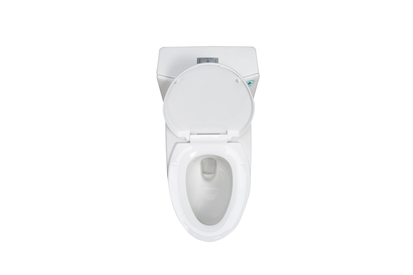 1.1/1.60 GPF Dual-Flush One Piece Toilet, Water-Saving Elongated Comfort Height Floor Mounted, Soft Closing Seat, 1000 Gram Map Flushing Score Toilet, Glossy White 23T02-GW