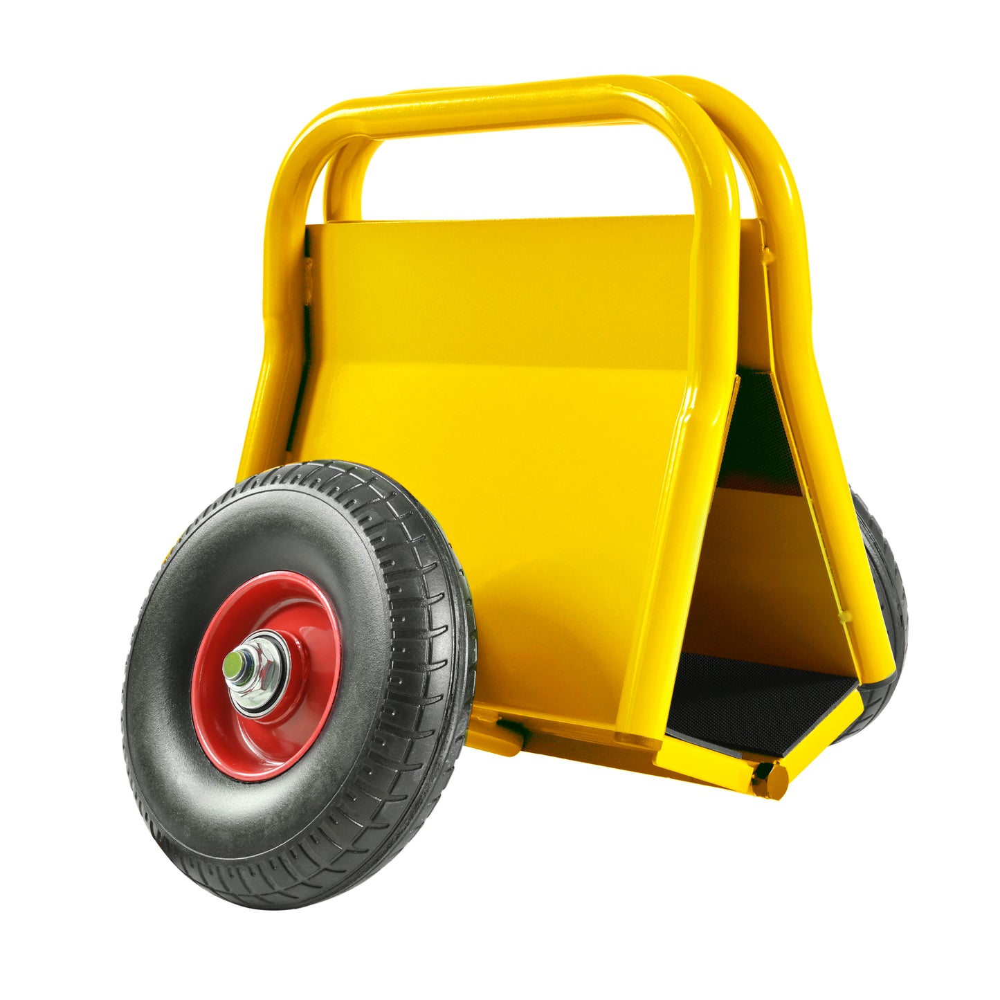 Heavy Duty Panel Dolly, Slab Dolly, Two Nice Handles, 10" Solid Rubber Tires, Super Weight 1000 LBS, All-Terrain Movement for Heavy Drywall Sheet & Door Material (Yellow)