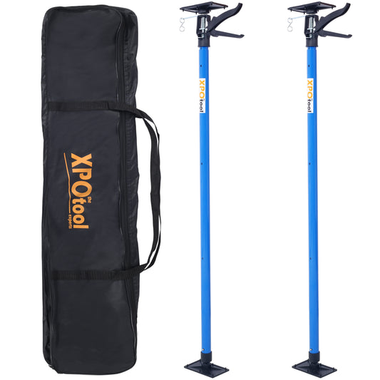 2Pack Adjustable Support Pole,Steel 3rd Hand Support System,Support Rod for Jacks Cargo Bars Drywalls,Cabinet Jacks for Installing Cabinets,Extends from 45 to 114 Inch ,with carrry bag