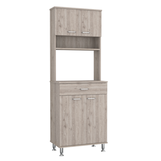Bay Area Pantry, Two Door Cabinets, One Drawer, Four Adjustable Metal Legs