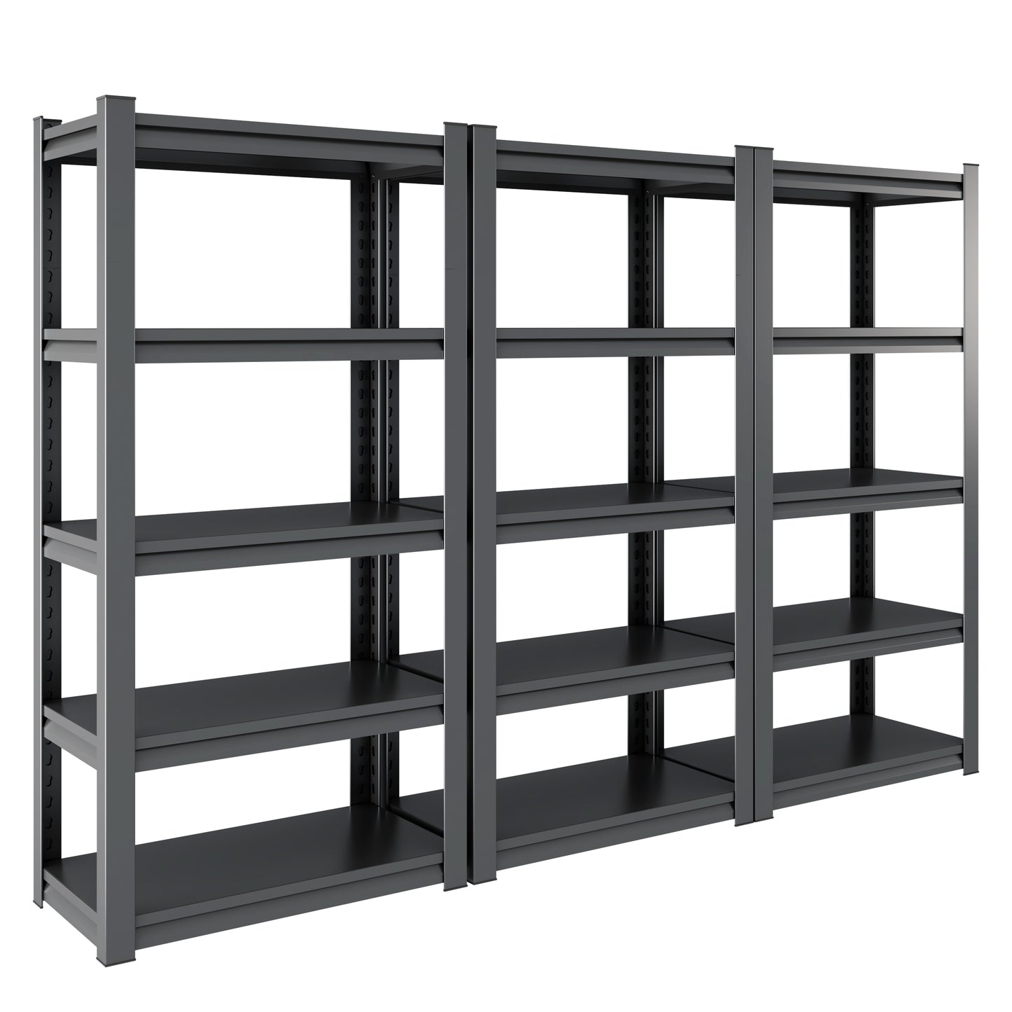 63"H 5 Tier Metal Shelves for Storage Garage Shelving 2000LBS Heavy Duty Storage Shelves Adjustable Garage Shelf Industrial Shelving Unit Storage Utility Rack,31.5"W*15.7"D*63"H,Black