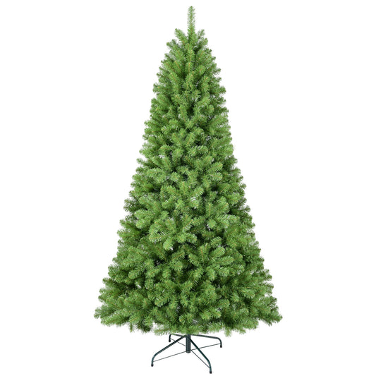 6ft Christmas Tree with Memory Wire, 760 Tips Hinged Artificial PVC Tree, Easy Setup Green Xmas Tree for Indoor Holiday Decoration