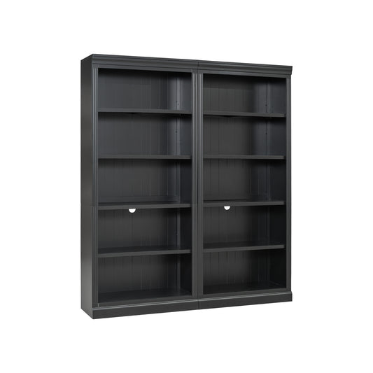 83" Tall Wood Bookcase Suite with light strip ,5-Tier Home Decor Bookcase Suite with Adjustable Shelves,Storage Organizer,Free Standing Storage Shelves Suite for Living Room,Home Office,Black