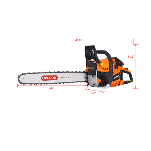 Chainsaw gas  20inch ,58cc Gasoline Chain Saw for Trees ,Wood Cutting 2-cycle EPA Compliant ,ORGEGAN BAR OREGAN CHAIN