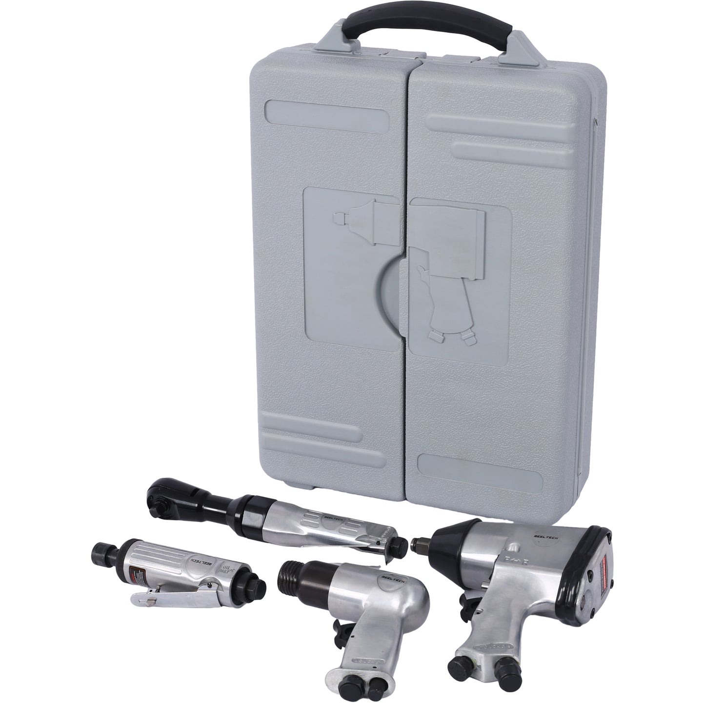 Air Tool and Accessories Kit, 71 Piece, Impact Wrench, Air Ratchet, Die Grinder, Aire Hammer, Hose Fittings, Storage Case