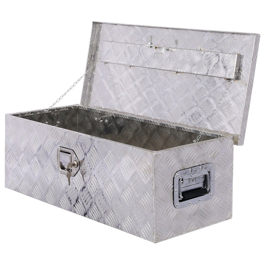30inch Aluminum tool box,heavy duty truck bed tool box,outdoor trailer pickup storage tool box,RV storage organizer,underbody  box w/lock keys,silver