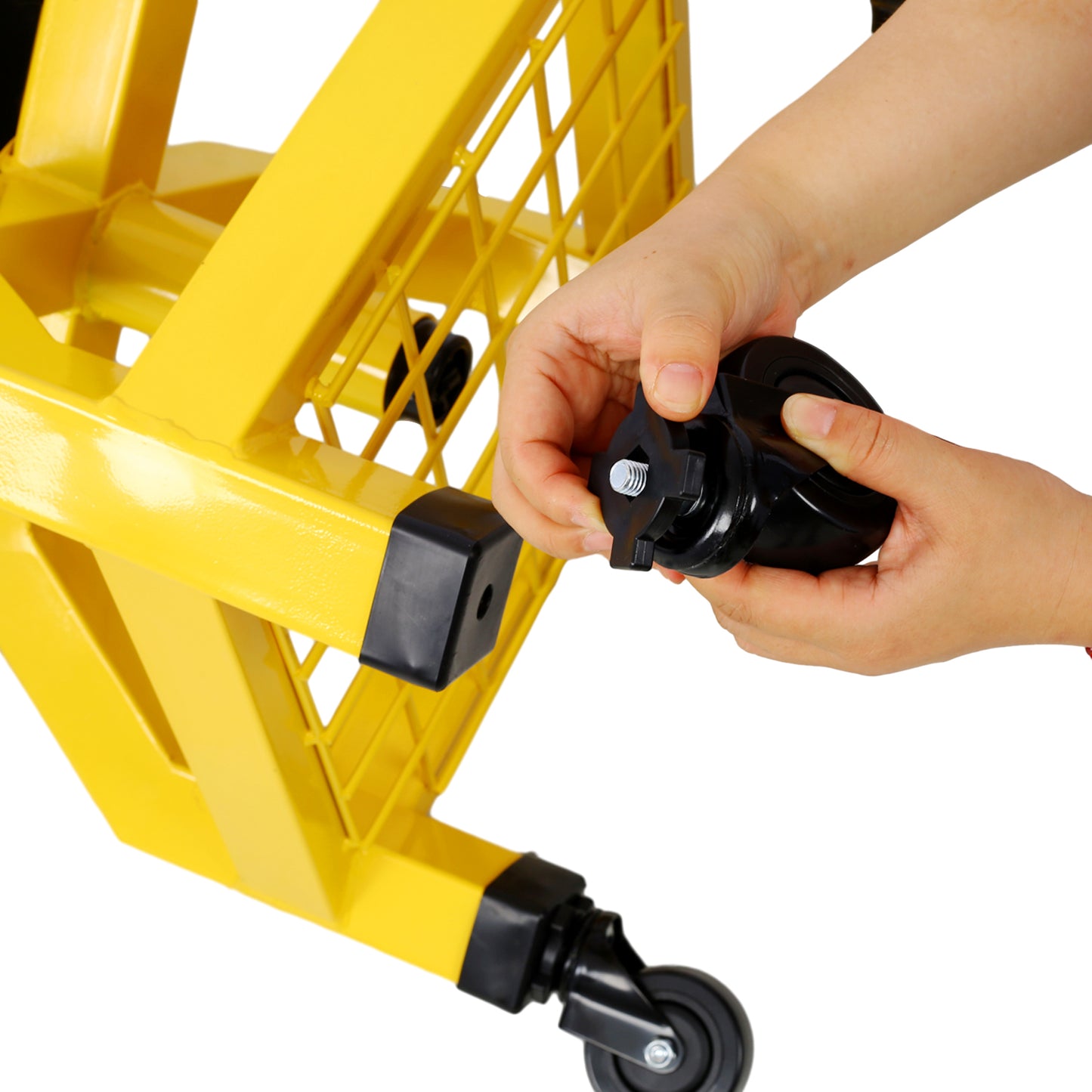 Pneumatic 360 Degree Swivel Stool, Mechanics Rolling Creeper Seat, Heavy Duty Rolling Mechanics Stool, Shop Stool with Casters  yellow