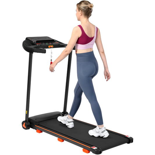 Treadmills for Home, 2.5HP Quiet Folding Treadmill with Heart Rate Sensor, 300lbs Weight Capacity, 7.5MPH, Incline Treadmill With USB Charge Station For Android & Bluetooth Speaker, 6 Shock-Absorbing