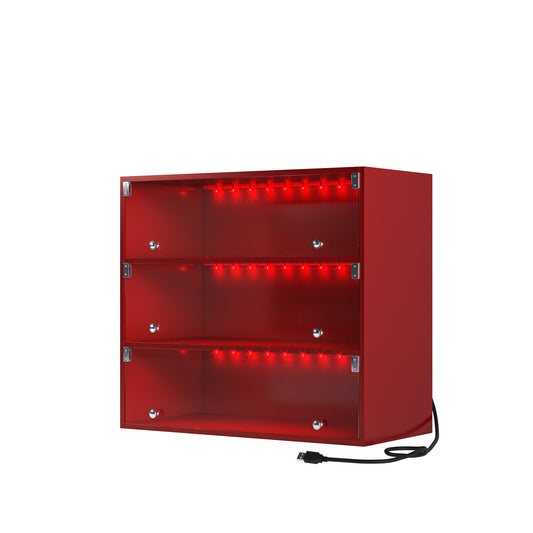 red LED light shoe box three layers with glass doors