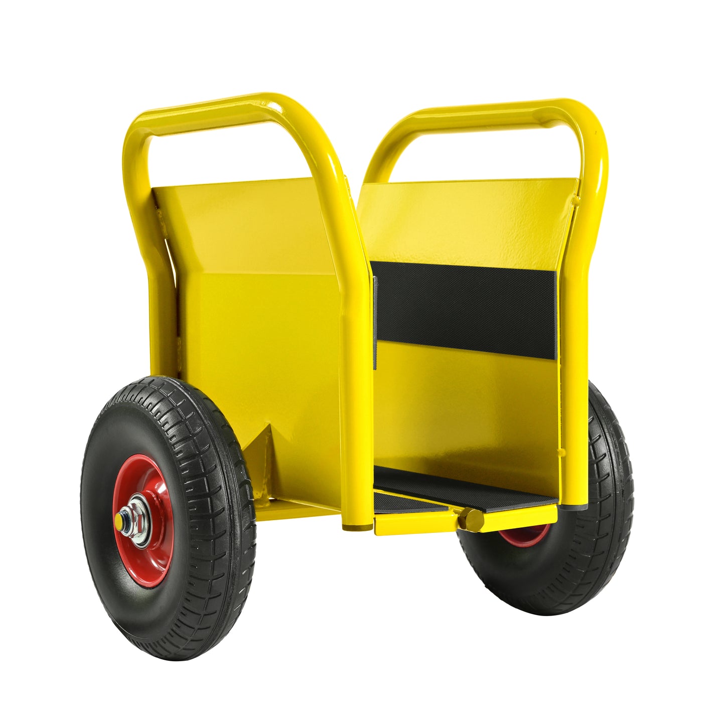 Heavy Duty Panel Dolly, Slab Dolly, Two Nice Handles, 10" Solid Rubber Tires, Super Weight 1000 LBS, All-Terrain Movement for Heavy Drywall Sheet & Door Material (Yellow)