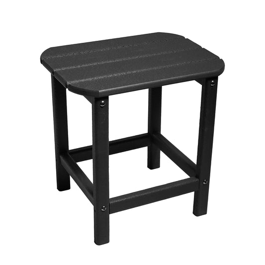 HDPE Compact Side Table, Perfect for Indoor/Outdoor Use, Ultra Durable Weather Resistant Design, Black