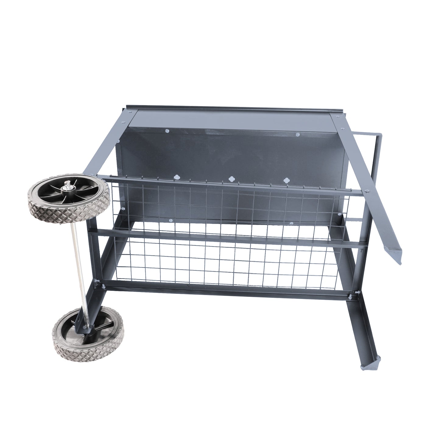Mobile Metal Raised Garden Bed Cart with Legs, Elevated Tall Planter Box with Wheels for Outdoor Indoors House Patio Backyard Vegetables Tomato DIY Herb Grow (Dark gray)