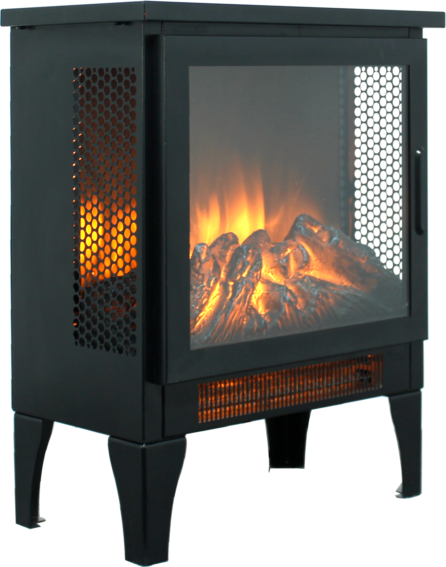 17 inch Freestanding Electric Fireplace Stove heater with 3D Flame effect
