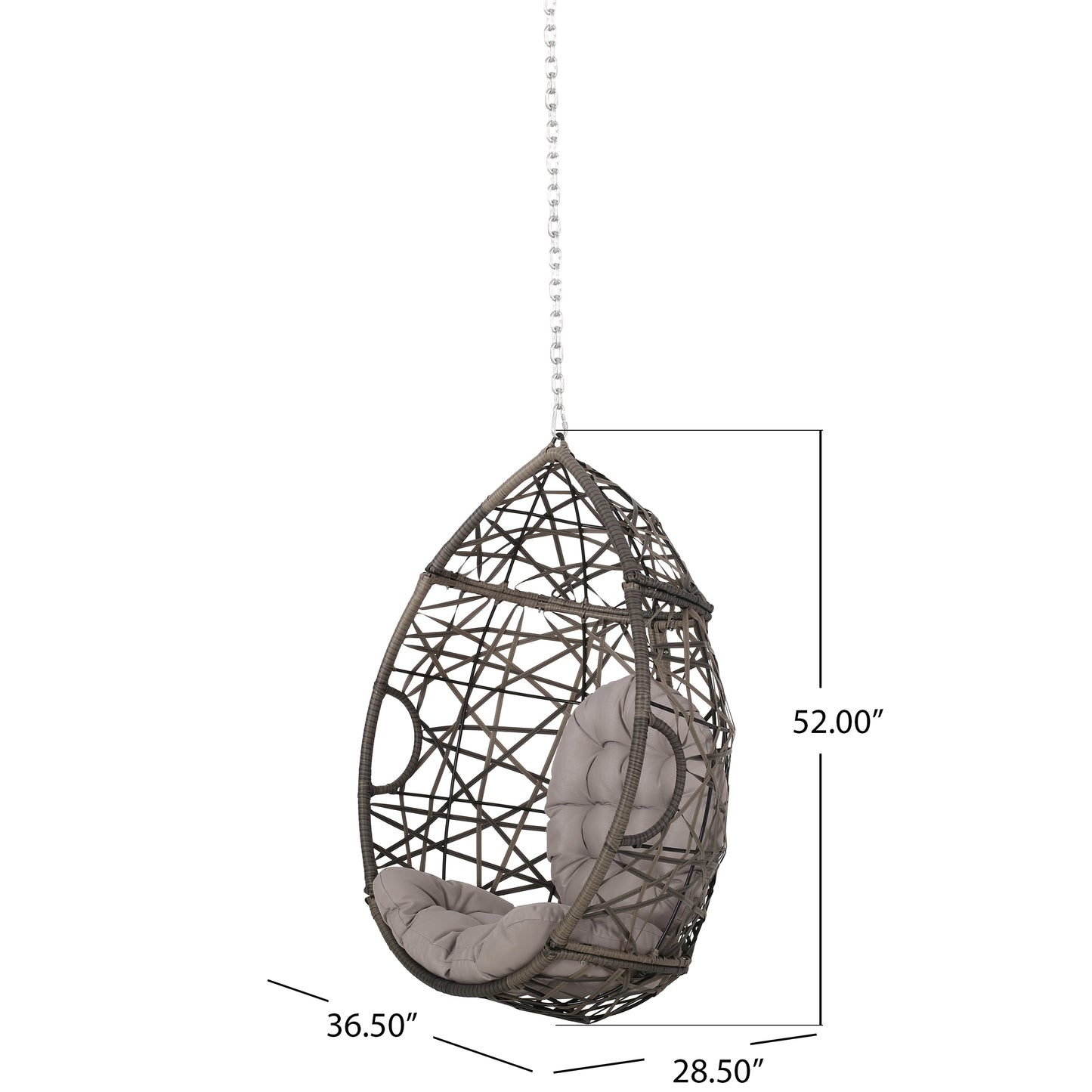 LOS ALAMITOS HANGING CHAIR WITH 8FT CHAIN